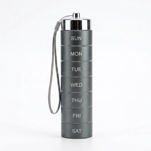 SmartDosett™ - A full week of pills, one slim metal case
